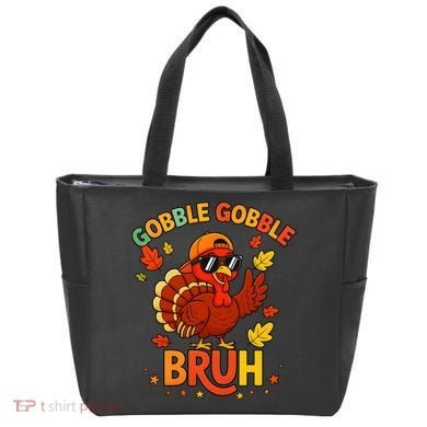 Gobble Gobble Bruh Funny Cute Thanksgiving Tote Bag