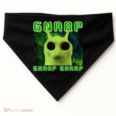Gnarp Gnarp Cat Silly Alien Meme Cat Meme Brainrot Memes USA-Made Doggie Bandana