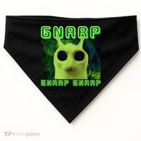 Gnarp Gnarp Cat Silly Alien Meme Cat Meme Brainrot Memes USA-Made Doggie Bandana thumb 0