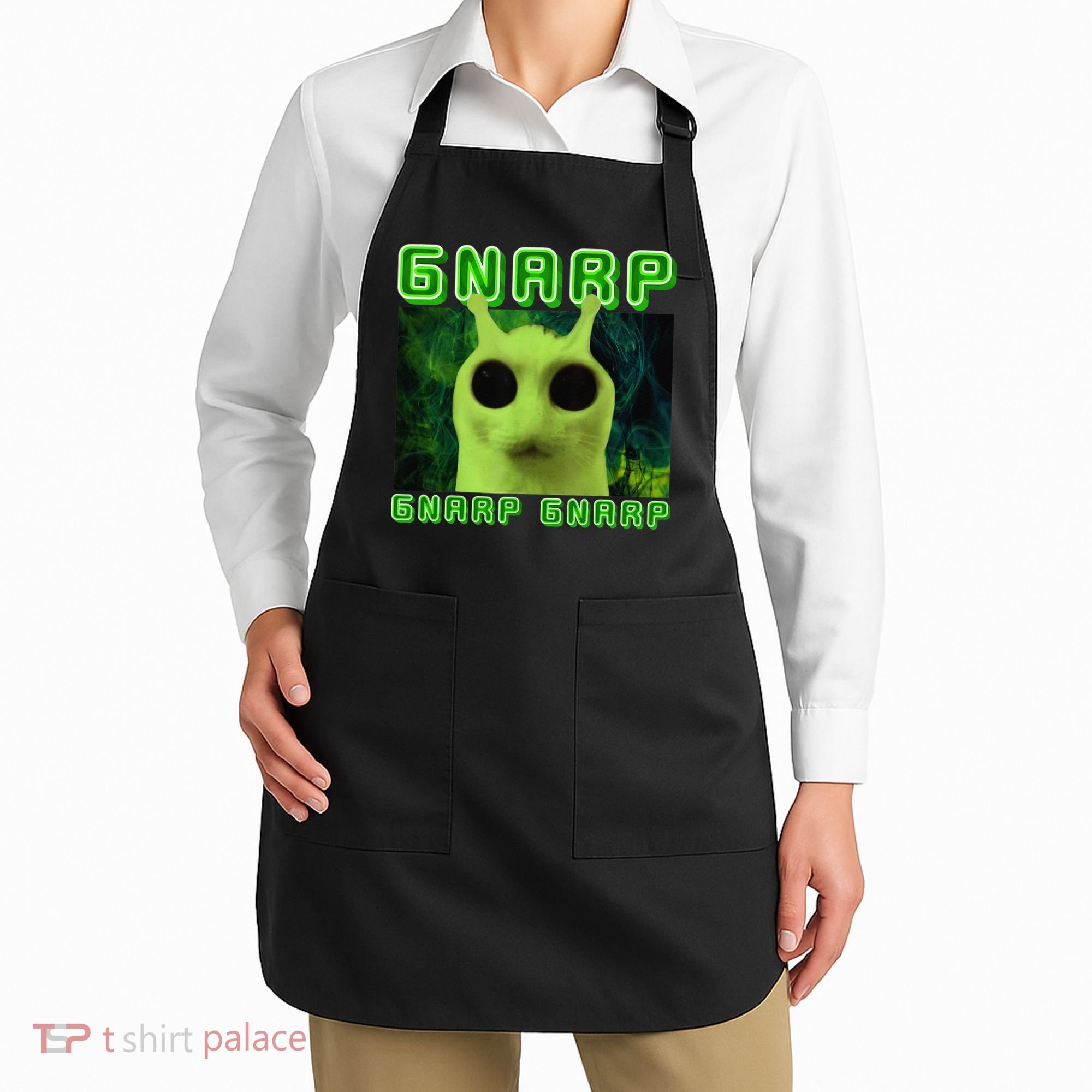 Gnarp Gnarp Cat Silly Alien Meme Cat Meme Brainrot Memes Apron