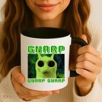 Gnarp Gnarp Cat Silly Alien Meme Cat Meme Brainrot Memes Coffee Mug thumb 3