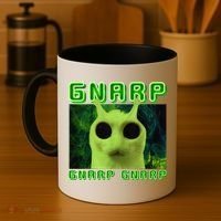 Gnarp Gnarp Cat Silly Alien Meme Cat Meme Brainrot Memes Coffee Mug thumb 4