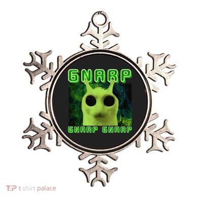Gnarp Gnarp Cat Silly Alien Meme Cat Meme Brainrot Memes Ornament