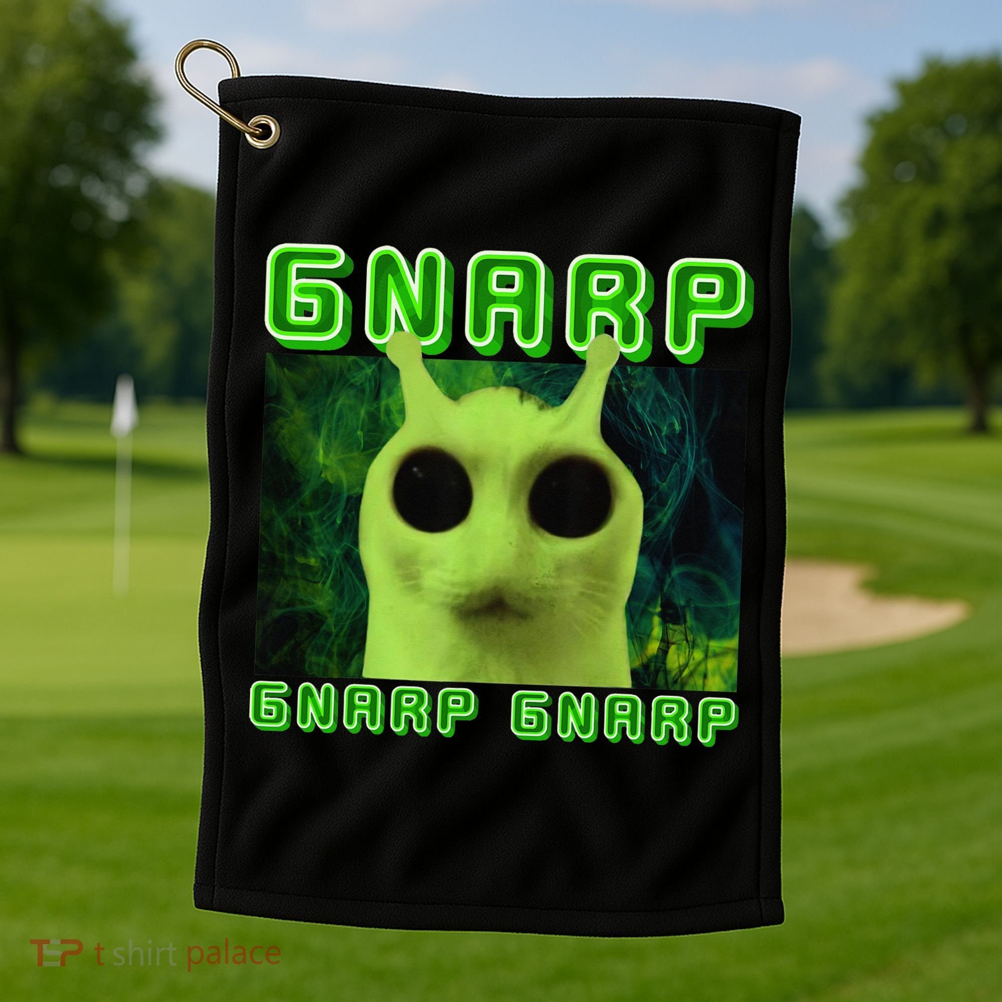 Gnarp Gnarp Cat Silly Alien Meme Cat Meme Brainrot Memes Golf Towel