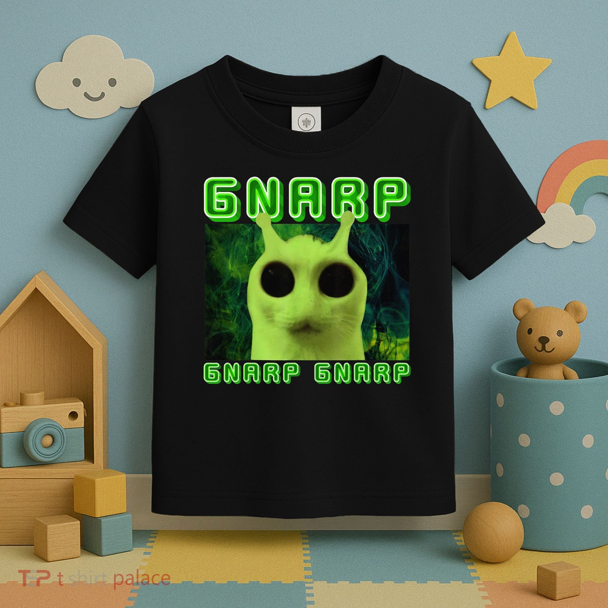 Gnarp Gnarp Cat Silly Alien Meme Cat Meme Brainrot Memes Toddler T-Shirt