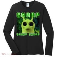 Gnarp Gnarp Cat Silly Alien Meme Cat Meme Brainrot Memes Women's Long Sleeve Shirt thumb 0