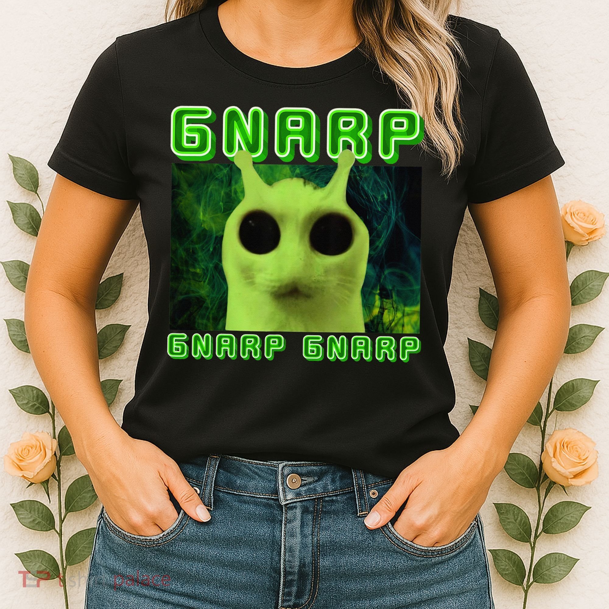 Gnarp Gnarp Cat Silly Alien Meme Cat Meme Brainrot Memes Women's T-Shirt