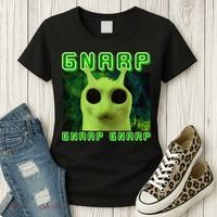 Gnarp Gnarp Cat Silly Alien Meme Cat Meme Brainrot Memes Women's T-Shirt thumb 3