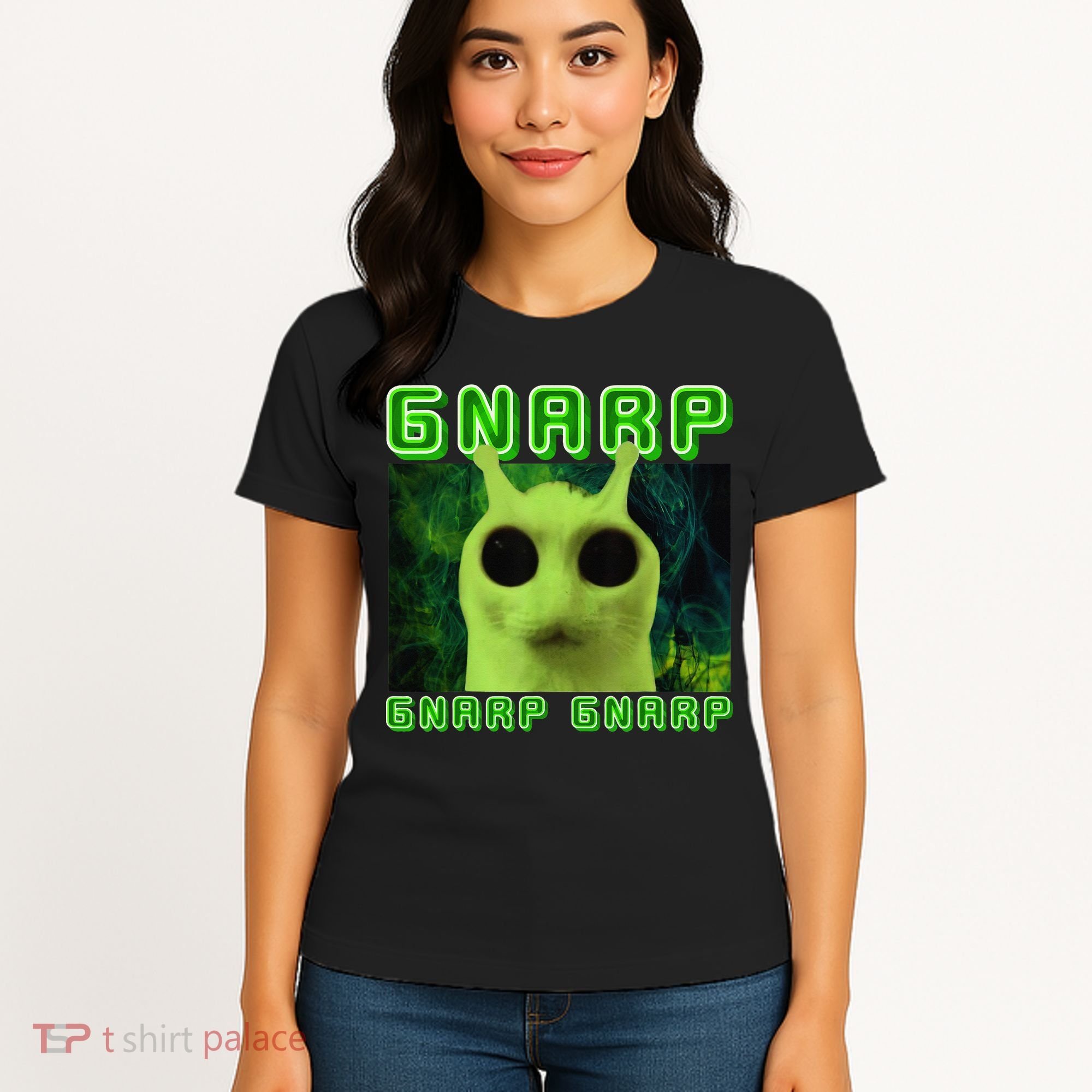 Gnarp Gnarp Cat Silly Alien Meme Cat Meme Brainrot Memes Women's T-Shirt