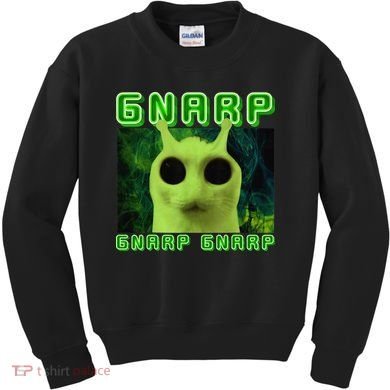 Gnarp Gnarp Cat Silly Alien Meme Cat Meme Brainrot Memes Kids Sweatshirt
