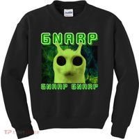 Gnarp Gnarp Cat Silly Alien Meme Cat Meme Brainrot Memes Kids Sweatshirt thumb 0
