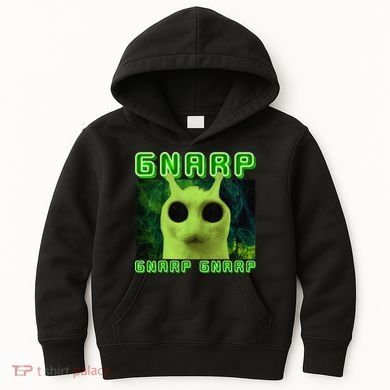 Gnarp Gnarp Cat Silly Alien Meme Cat Meme Brainrot Memes Kids Hoodie