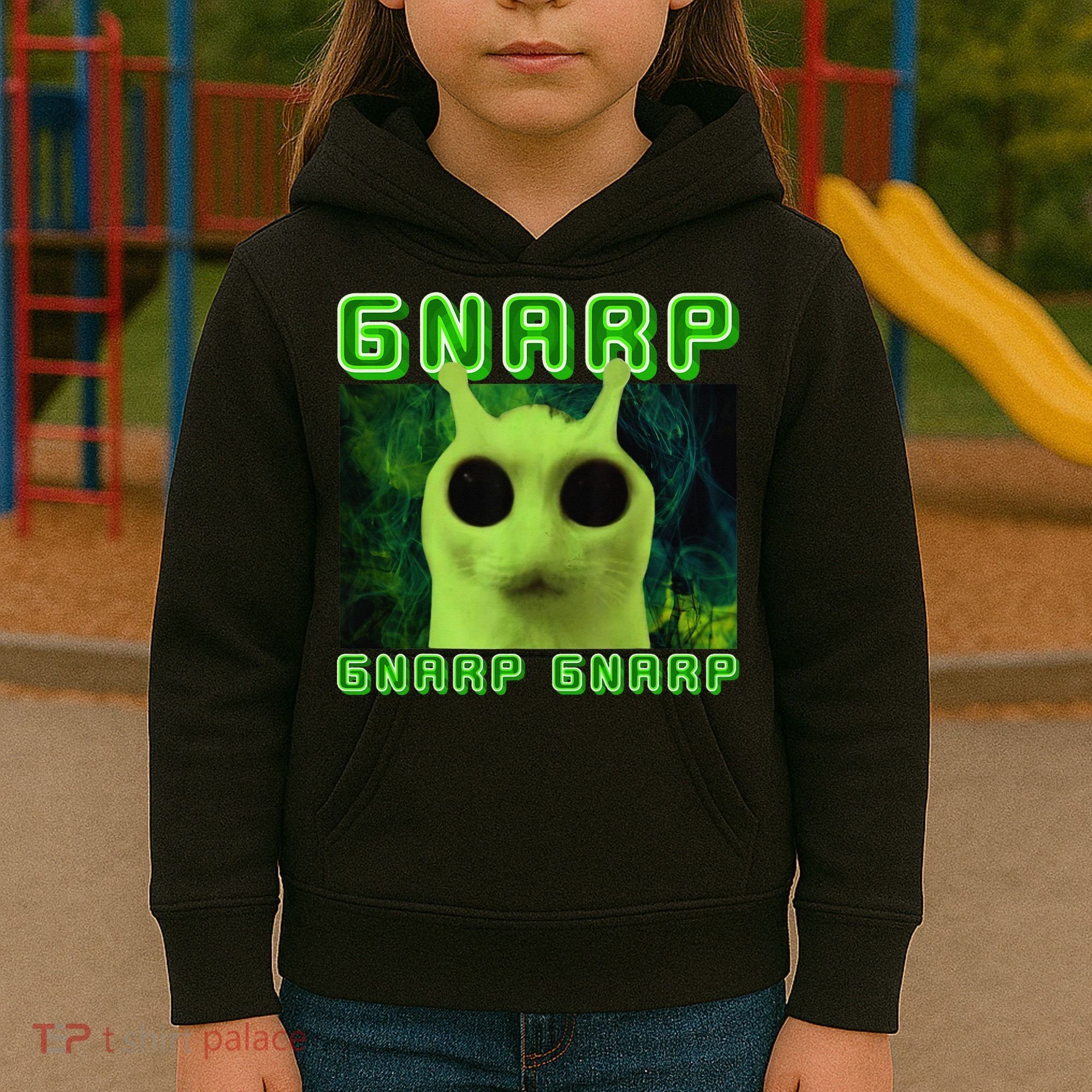Gnarp Gnarp Cat Silly Alien Meme Cat Meme Brainrot Memes Kids Hoodie