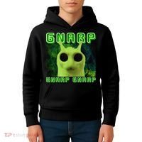 Gnarp Gnarp Cat Silly Alien Meme Cat Meme Brainrot Memes Kids Hoodie thumb 4