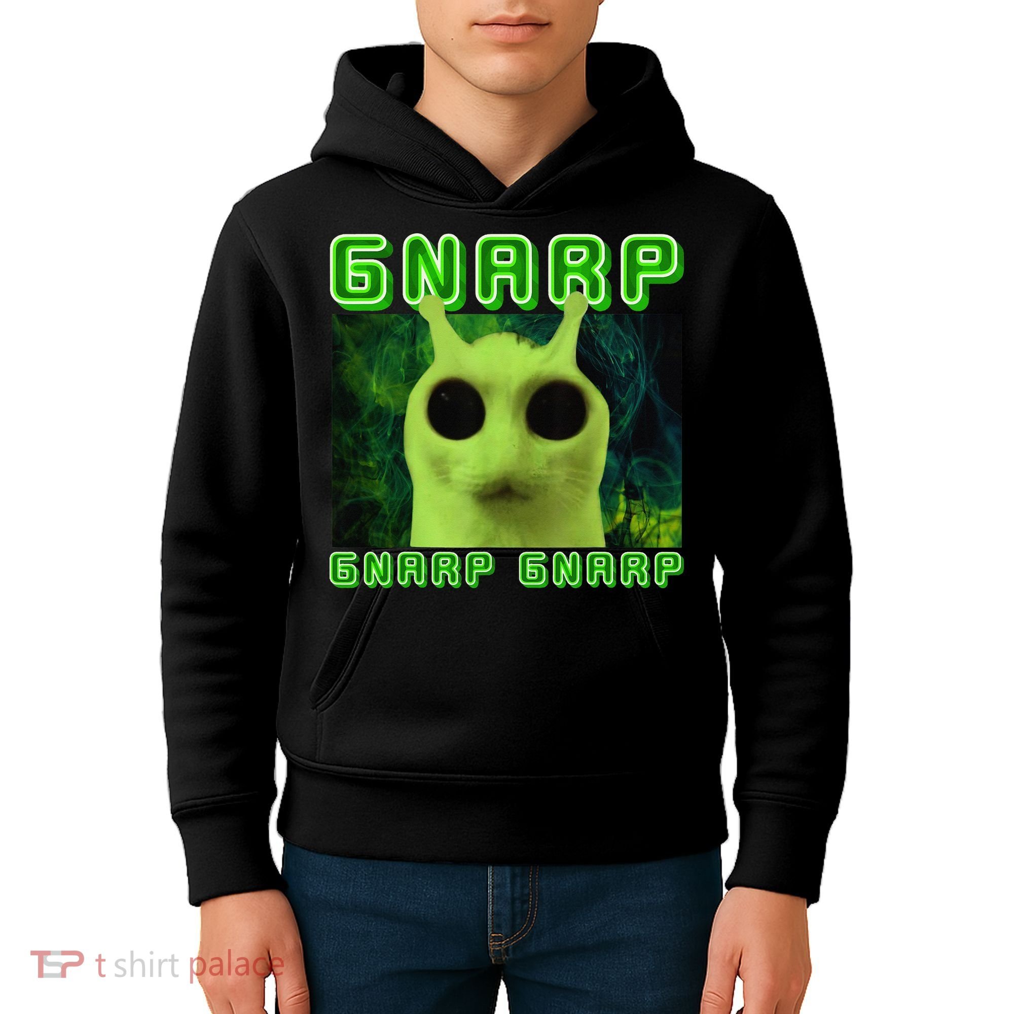 Gnarp Gnarp Cat Silly Alien Meme Cat Meme Brainrot Memes Kids Hoodie