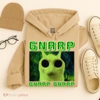 Gnarp Gnarp Cat Silly Alien Meme Cat Meme Brainrot Memes Hoodie thumb 4
