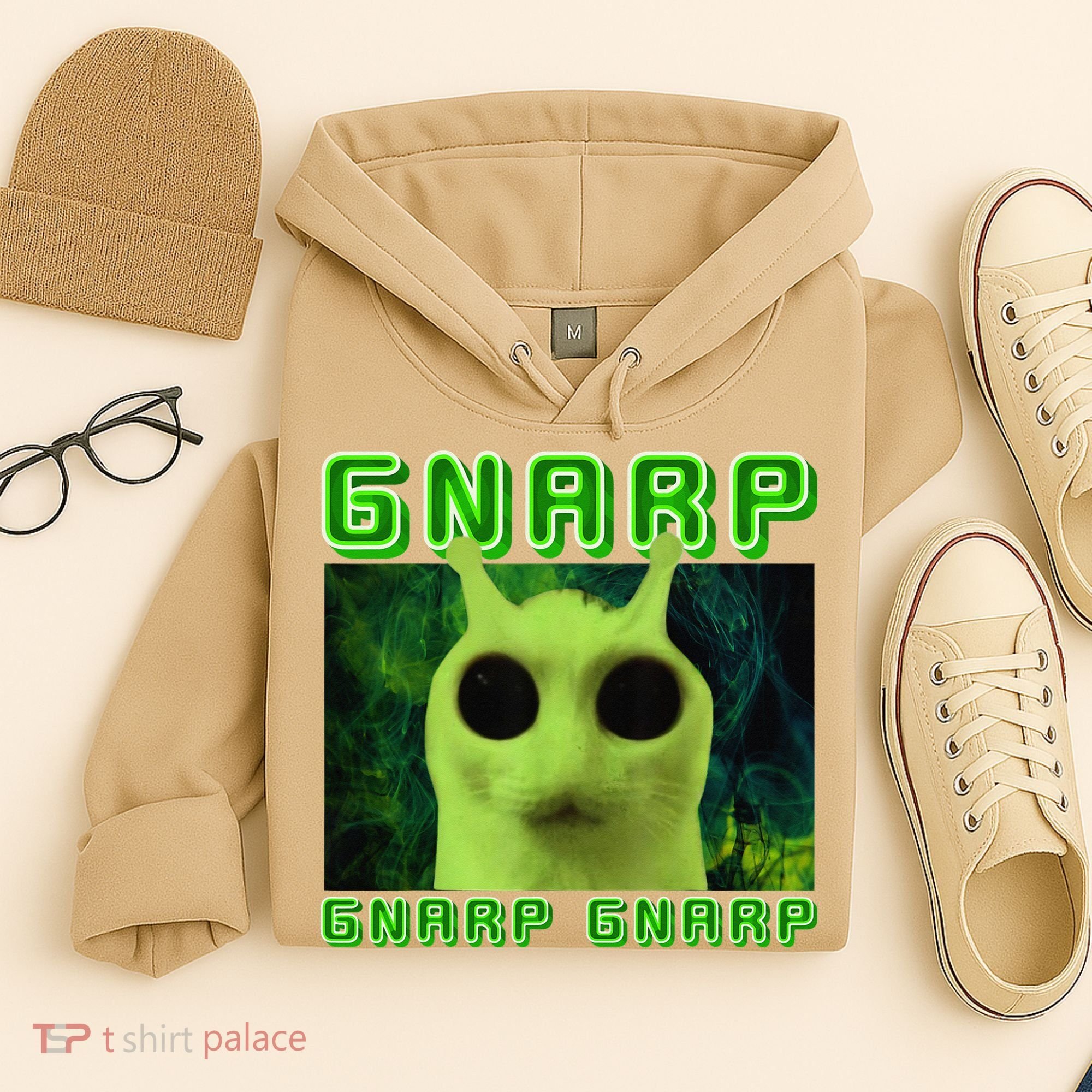 Gnarp Gnarp Cat Silly Alien Meme Cat Meme Brainrot Memes Hoodie