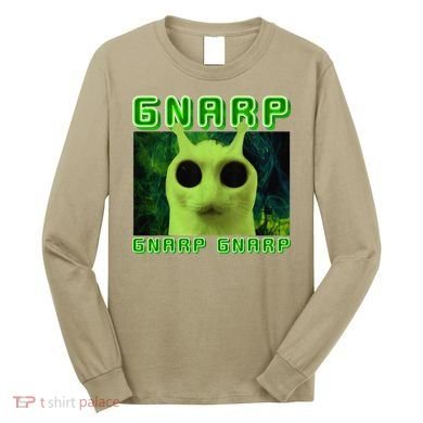 Gnarp Gnarp Cat Silly Alien Meme Cat Meme Brainrot Memes Long Sleeve Shirt