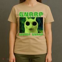 Gnarp Gnarp Cat Silly Alien Meme Cat Meme Brainrot Memes T-Shirt thumb 4