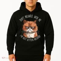 Grumpy Ginger Cat DonT Meowdl With Me IM Not Kitten Around Hoodie thumb 2