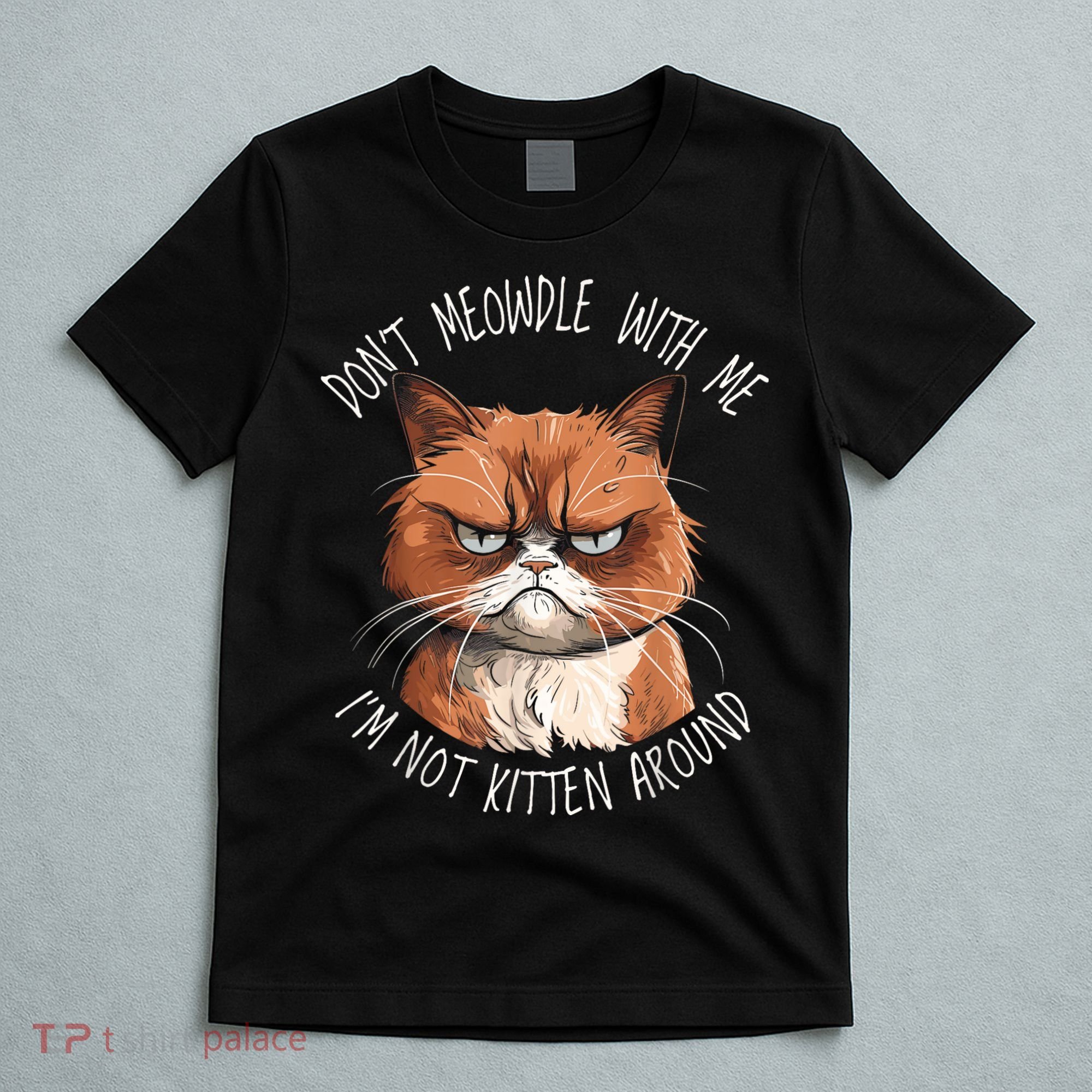Grumpy Ginger Cat DonT Meowdl With Me IM Not Kitten Around T-Shirt