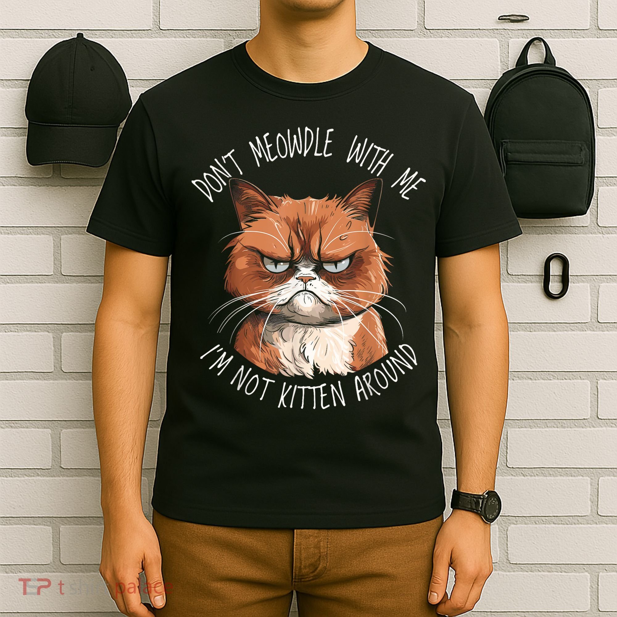 Grumpy Ginger Cat DonT Meowdl With Me IM Not Kitten Around T-Shirt