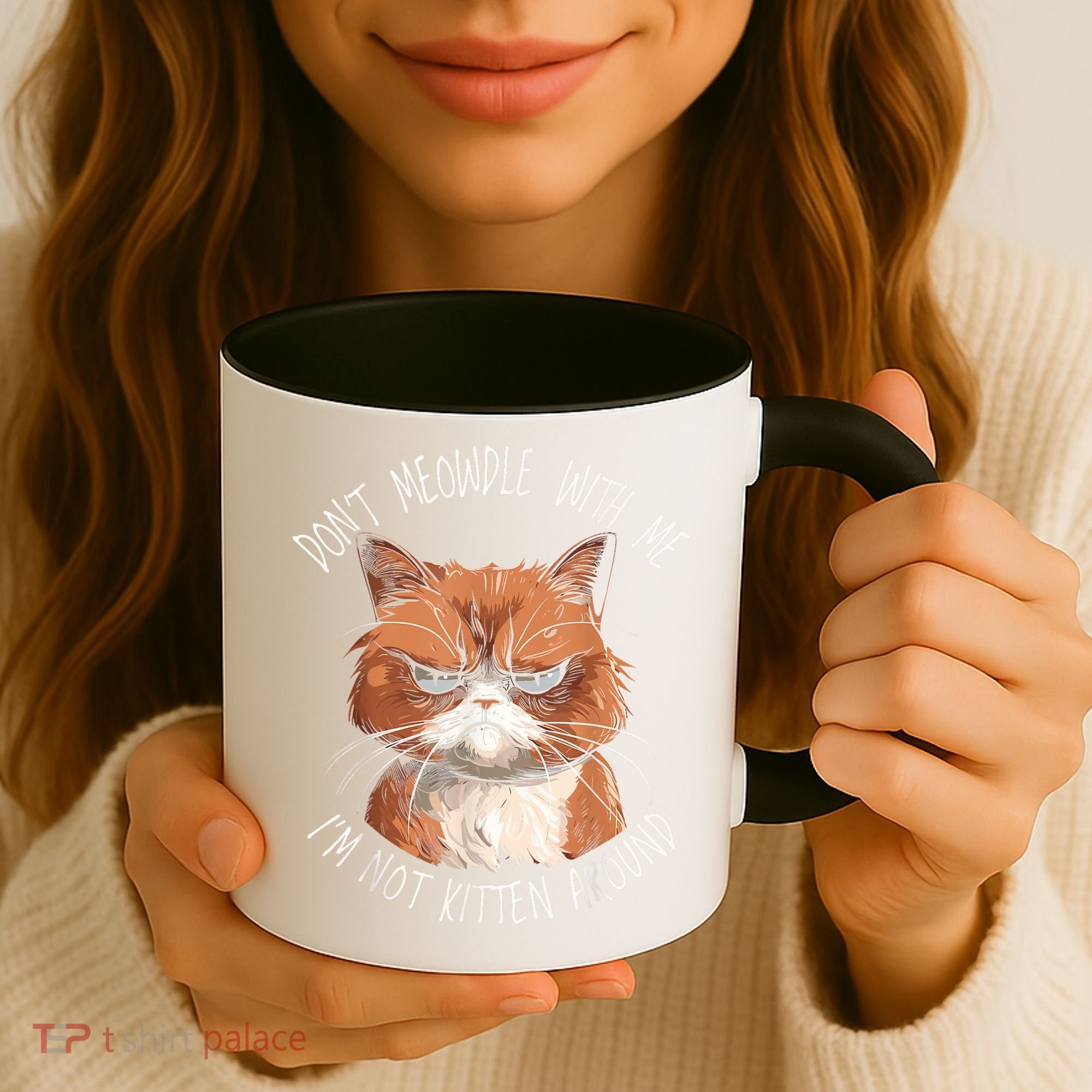 Grumpy Ginger Cat DonT Meowdl With Me IM Not Kitten Around Coffee Mug