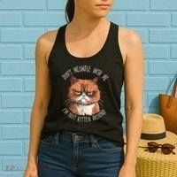 Grumpy Ginger Cat DonT Meowdl With Me IM Not Kitten Around Women's Tank Top thumb 2