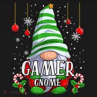 Gamer Gnome Christmas Pajamas Matching Family Group Long Sleeve Shirt thumb 2