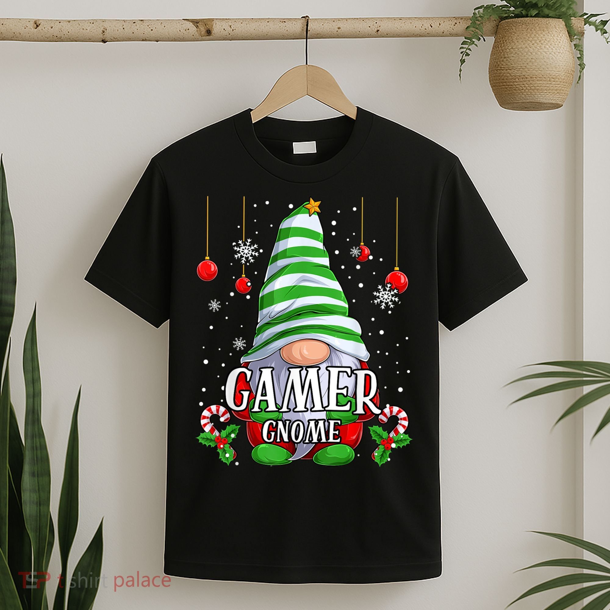 Gamer Gnome Christmas Pajamas Matching Family Group T-Shirt