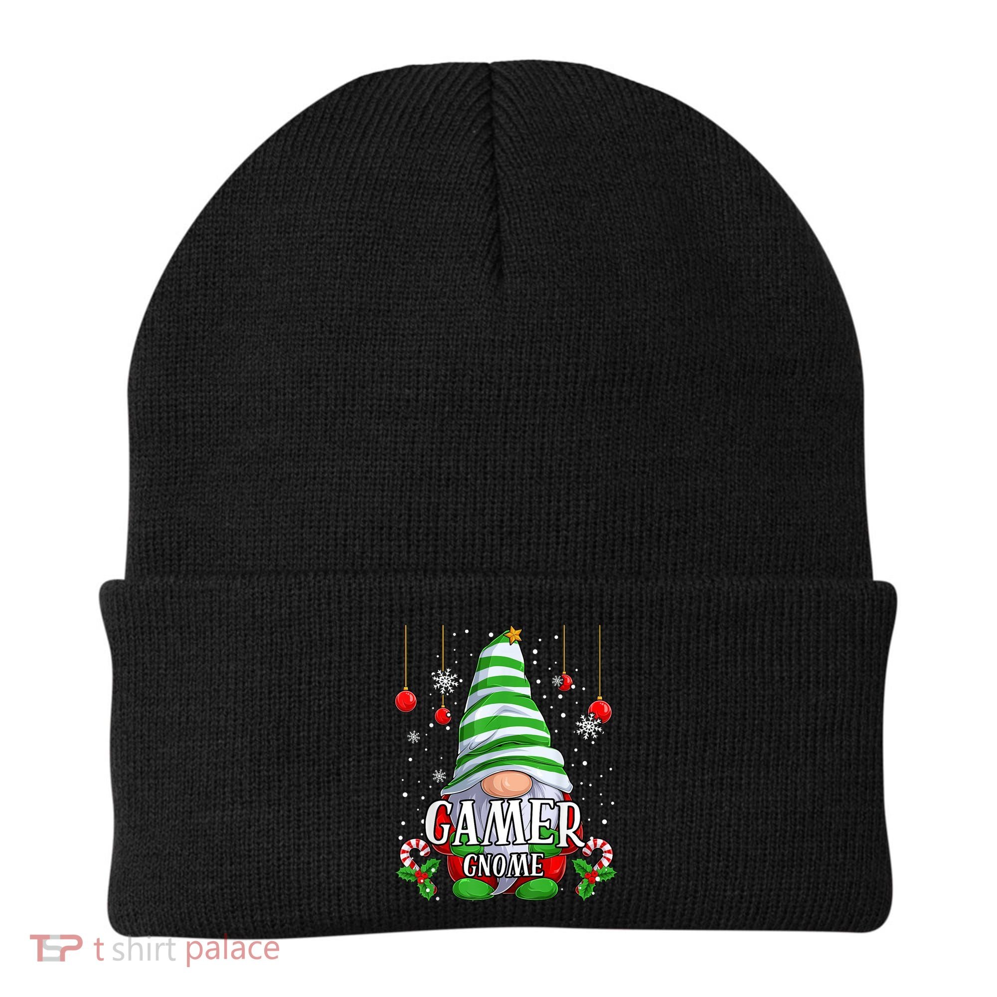 Gamer Gnome Christmas Pajamas Matching Family Group Beanie