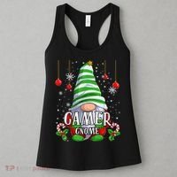 Gamer Gnome Christmas Pajamas Matching Family Group Women's Tank Top thumb 3