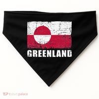 Greenland Grunge Country Flag USA-Made Doggie Bandana thumb 0