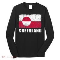 Greenland Grunge Country Flag Long Sleeve Shirt thumb 0