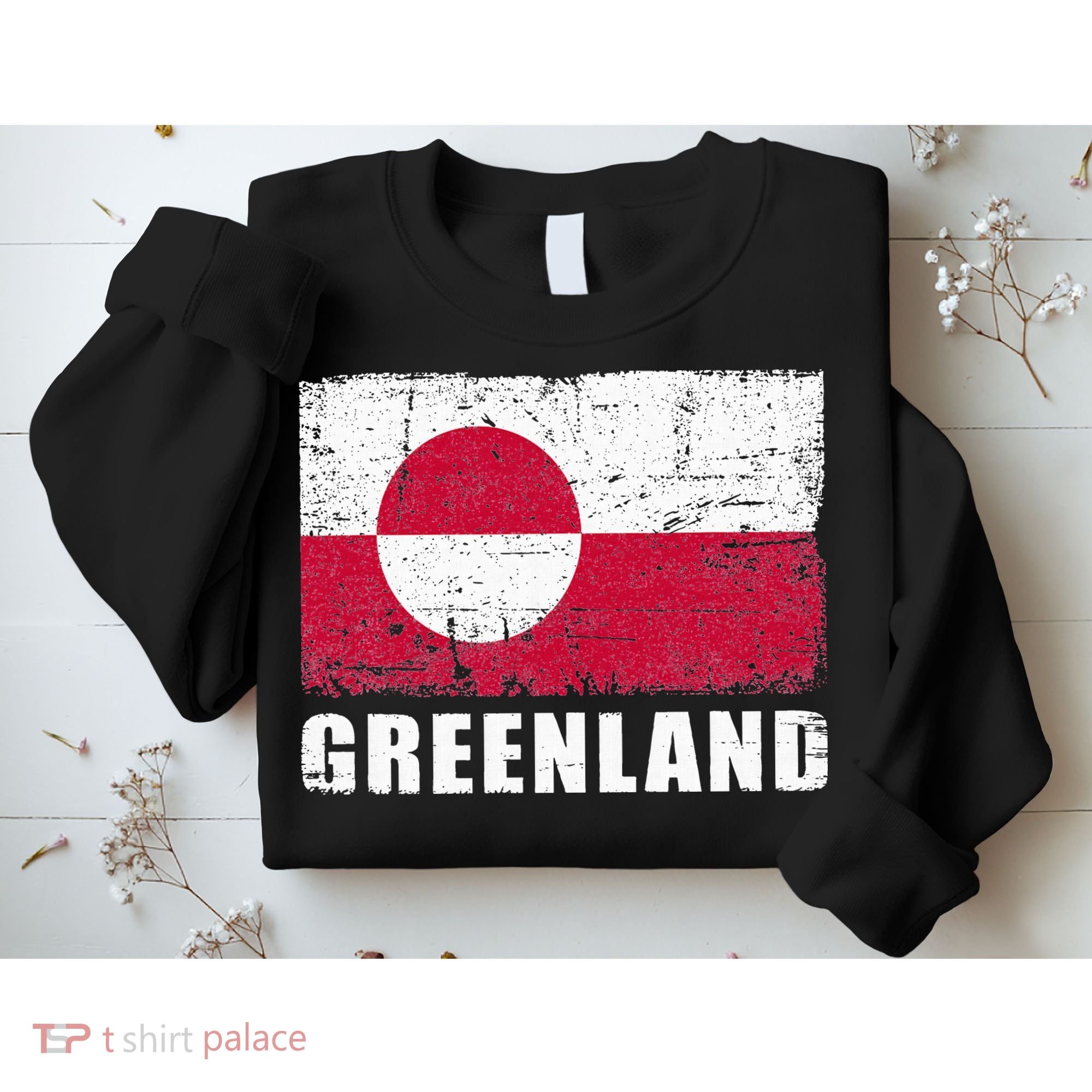 Greenland Grunge Country Flag Sweatshirt