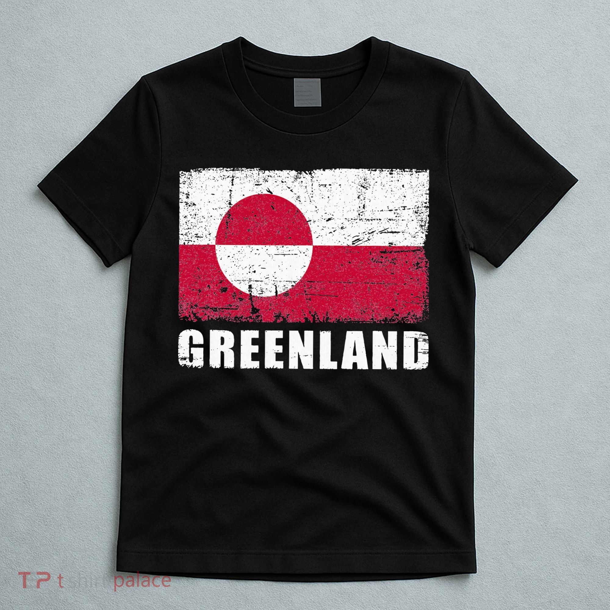 Greenland Grunge Country Flag T-Shirt