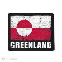 Greenland Grunge Country Flag Mousepad thumb 0