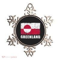 Greenland Grunge Country Flag Ornament thumb 0