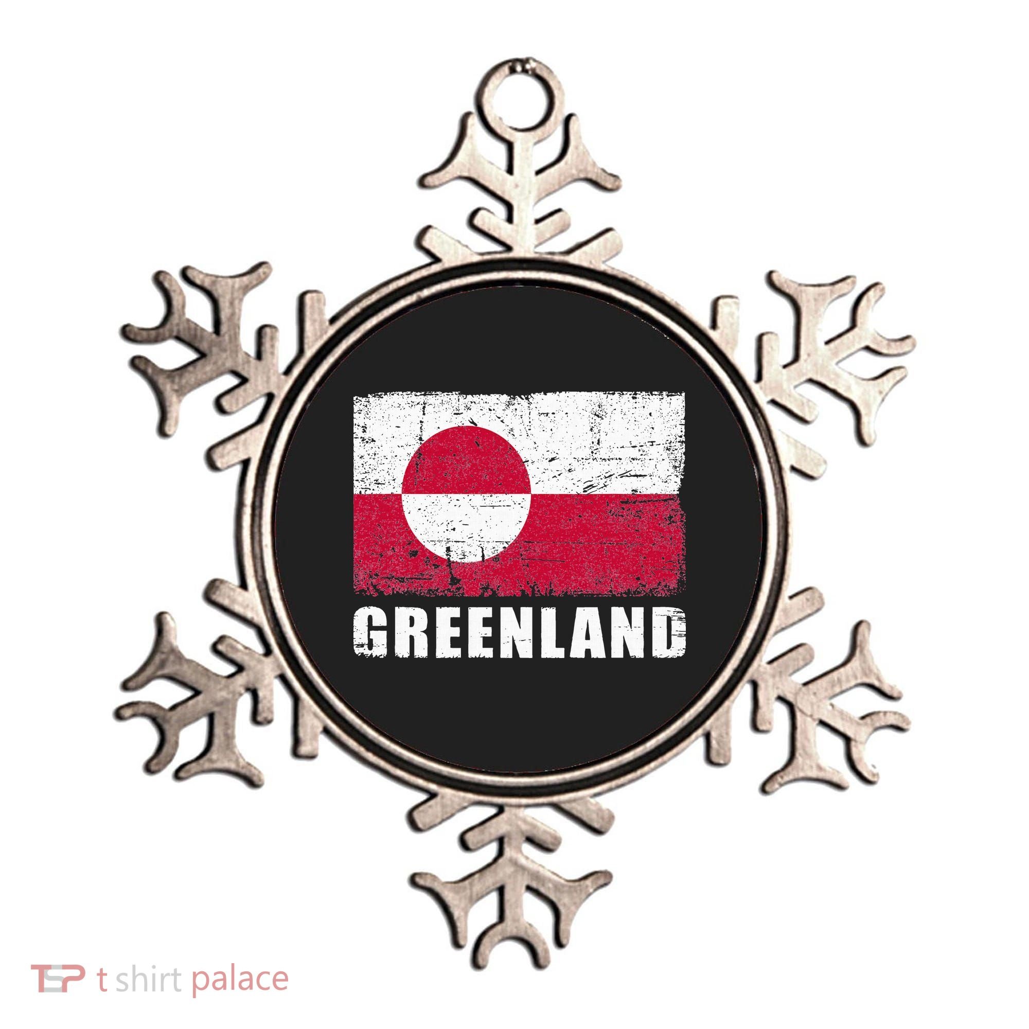 Greenland Grunge Country Flag Ornament