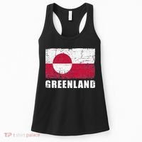 Greenland Grunge Country Flag Women's Tank Top thumb 0