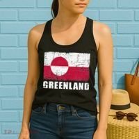 Greenland Grunge Country Flag Women's Tank Top thumb 2