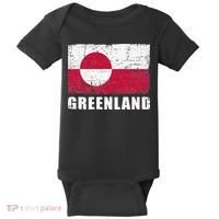 Greenland Grunge Country Flag Baby Bodysuit thumb 0