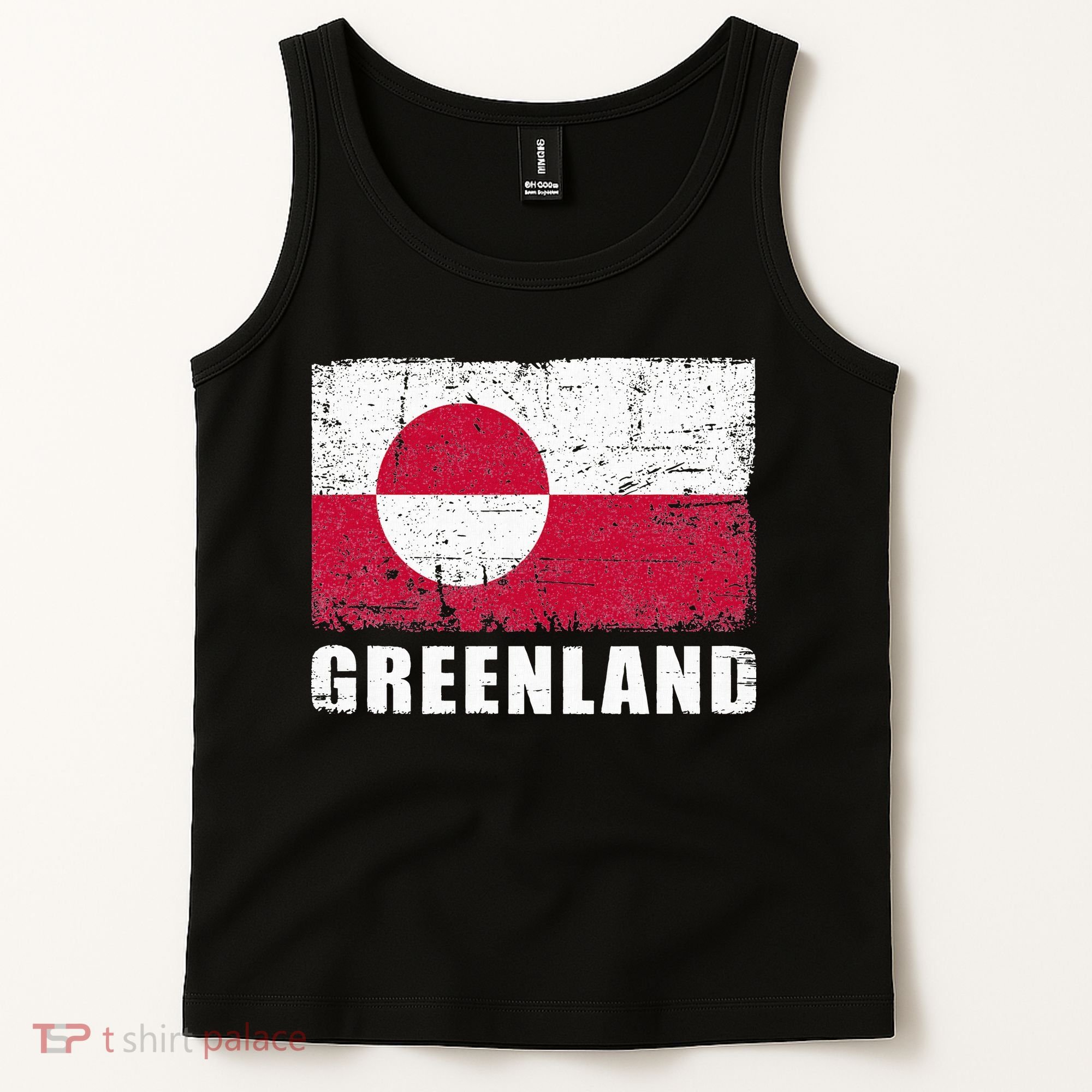 Greenland Grunge Country Flag Tank Top
