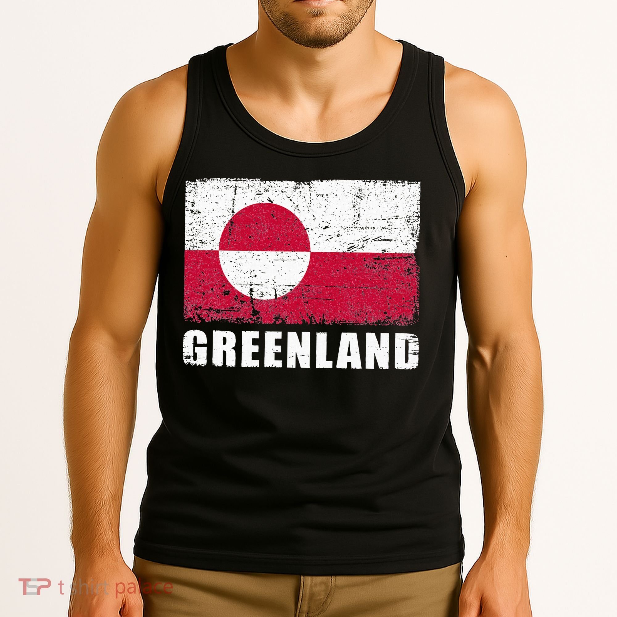 Greenland Grunge Country Flag Tank Top