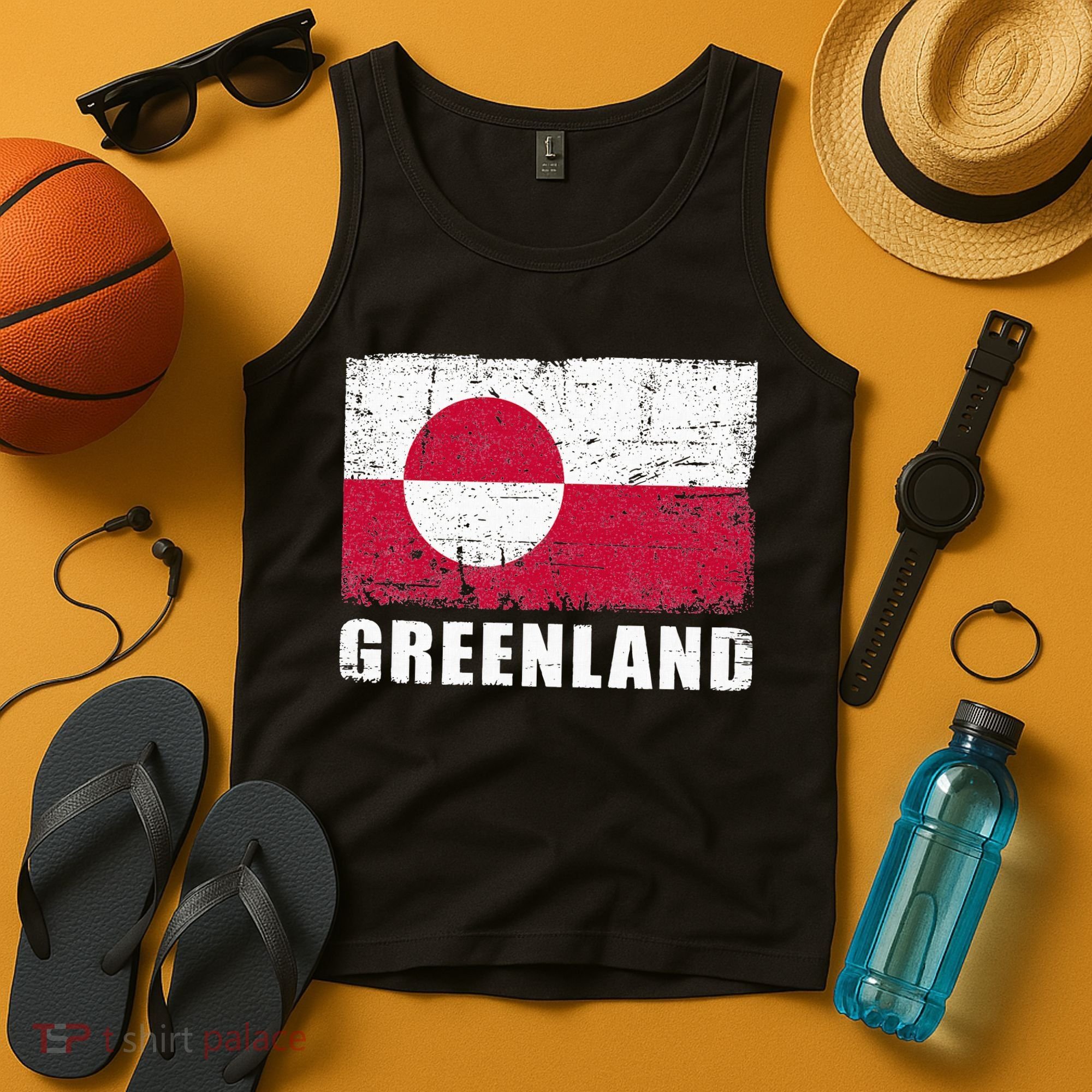 Greenland Grunge Country Flag Tank Top