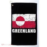 Greenland Grunge Country Flag Golf Towel thumb 0