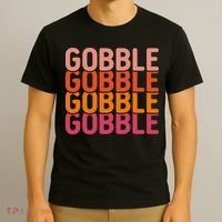 Gobble Gobble Cute Thanksgiving Vintage T-Shirt thumb 3