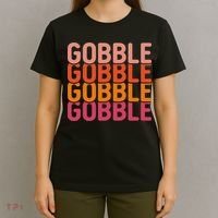 Gobble Gobble Cute Thanksgiving Vintage T-Shirt thumb 4