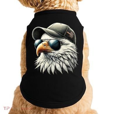  Great Gift Cool Face Eagle With Sunglasses Usa Bald Eagle Flying Bird Doggie Tank