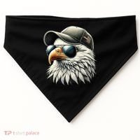  Great Gift Cool Face Eagle With Sunglasses Usa Bald Eagle Flying Bird USA-Made Doggie Bandana thumb 0